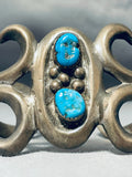 Rose Thorn Vintage Native American Navajo Turquoise Sterling Silver Bracelet-Nativo Arts