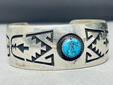 Ross Scott Vintage Native American Navajo Turquoise Sterling Silver Bracelet-Nativo Arts