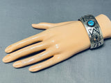 Ross Scott Vintage Native American Navajo Turquoise Sterling Silver Bracelet-Nativo Arts