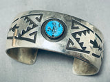 Ross Scott Vintage Native American Navajo Turquoise Sterling Silver Bracelet-Nativo Arts