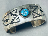 Ross Scott Vintage Native American Navajo Turquoise Sterling Silver Bracelet-Nativo Arts