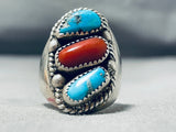Ruth Nelson Vintage Native American Navajo Turquoise Sterling Silver Ring-Nativo Arts