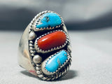 Ruth Nelson Vintage Native American Navajo Turquoise Sterling Silver Ring-Nativo Arts