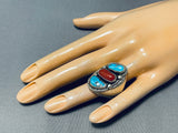 Ruth Nelson Vintage Native American Navajo Turquoise Sterling Silver Ring-Nativo Arts