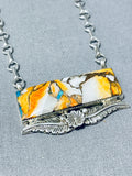 Sensational Native American Navajo Spiny Oyster & Turquoise Sterling Silver Necklace-Nativo Arts