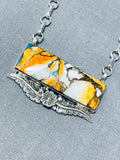 Sensational Native American Navajo Spiny Oyster & Turquoise Sterling Silver Necklace-Nativo Arts