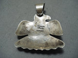 Sensational Vintage Native American Navajo Sugulite Sterling Silver Pendant Old-Nativo Arts