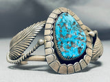 Signed Dkl Vintage Native American Navajo Turquoise Sterling Silver Bracelet-Nativo Arts