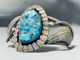 Signed Dkl Vintage Native American Navajo Turquoise Sterling Silver Bracelet-Nativo Arts