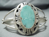 Signed Native American Navajo Royston Turquoise Sterling Silver Bracelet-Nativo Arts