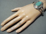 Signed Native American Navajo Royston Turquoise Sterling Silver Bracelet-Nativo Arts