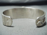 Signed Native American Zuni Turquoise Spiny Oyster Lapis Sterling Silver Sunface Bracelet-Nativo Arts