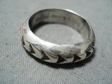 Signed Navajo Sterling Silver Ring Native American-Nativo Arts