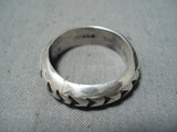 Signed Navajo Sterling Silver Ring Native American-Nativo Arts