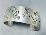 Signed Vintage Hopi/ Navajo Sterling Silver Kokopelli Bracelet-Nativo Arts