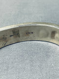 Signed Vintage Native American Navajo Sleeping Beauty Turquoise Sterling Silver Bracelet-Nativo Arts
