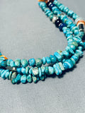 Singer Vintage Native American Navajo Turquoise Sterling Silver Necklace-Nativo Arts