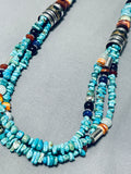 Singer Vintage Native American Navajo Turquoise Sterling Silver Necklace-Nativo Arts