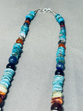 Singer Vintage Native American Navajo Turquoise Sterling Silver Necklace-Nativo Arts