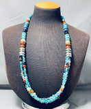 Singer Vintage Native American Navajo Turquoise Sterling Silver Necklace-Nativo Arts