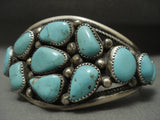Sky Blue Nugget Collection Vintage Navajo Turquoise Native American Jewelry Silver Bracelet-Nativo Arts