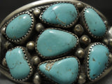 Sky Blue Nugget Collection Vintage Navajo Turquoise Native American Jewelry Silver Bracelet-Nativo Arts