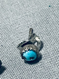 Smaller Vintage Native American Navajo Turquoise Sterling Silver Earrings Old-Nativo Arts