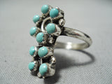 Snake Eyes Turquoise Vintage Native American Navajo Sterling Silver Flower Ring Old-Nativo Arts