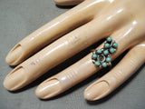 Snake Eyes Turquoise Vintage Native American Navajo Sterling Silver Flower Ring Old-Nativo Arts