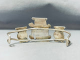 Snowowl Rare Vintage Native American Zuni Turquoise Coral Sterling Silver Bracelet-Nativo Arts