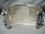 So Heavy Vintage Native American Navajo Turquoise Nugget Sterling Silver Bracelet-Nativo Arts