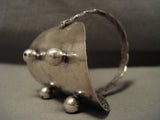 So Unique And Huge Vintage Navajo Sterling Native American Jewelry Silver Basket/ Bracelet-Nativo Arts