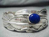 Special Navajo Lapis Sterling Silver Bangle Bracelet Native American-Nativo Arts