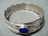 Special Navajo Lapis Sterling Silver Bangle Bracelet Native American-Nativo Arts