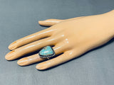 Special Vintage Native American Navajo Kingman Turquoise Sterling Silver Ring-Nativo Arts