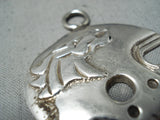 Special Vintage Native American Navajo Sterling Silver Broncos Football Helmet Pendant Old-Nativo Arts