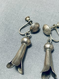Special Vintage Native American Navajo Sterling Silver Earrings-Nativo Arts