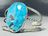 Spectacular San Felipe Old Kingman Turquoise Sterling Silver Bracelet-Nativo Arts
