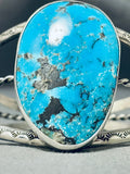 Spectacular San Felipe Old Kingman Turquoise Sterling Silver Bracelet-Nativo Arts