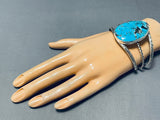 Spectacular San Felipe Old Kingman Turquoise Sterling Silver Bracelet-Nativo Arts