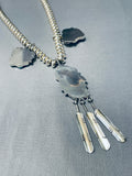 Spectacular Vintage Native American Navajo Morenci Turquoise Sterling Silver Necklace-Nativo Arts