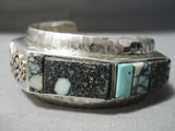 Statement Vintage Native American Hopi Phillip Sekaquaptewa Turquoise Sterling Silver Bracelet-Nativo Arts
