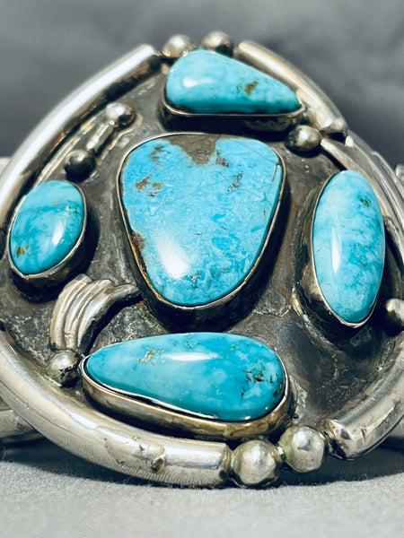 Stormy Mountain Turquoise Vintage Native American Navajo Sterling