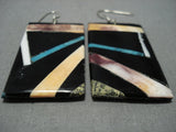 Striking Vintage Native American Jewelry Navajo Sterling Silver Earrings Old-Nativo Arts