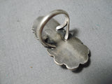 Stunning Vintage Native American Navajo Bisbee Turquoise Sterling Silver Ring Old-Nativo Arts