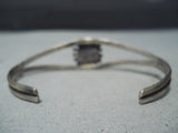 Stunning Vintage Native American Navajo Blue Gem Turquoise Sterling Silver Bracelet-Nativo Arts