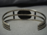 Stunning Vintage Native American Navajo Carico Lake Turquoise Sterling Silver Bracelet Old Cuff-Nativo Arts