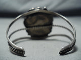 Stunning Vintage Native American Navajo Kingman Turquoise Sterling Silver Bracelet Old-Nativo Arts