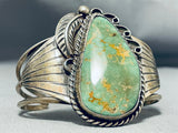 Stunning Vintage Native American Navajo Royston Turquoise Sterling Silver Bracelet-Nativo Arts