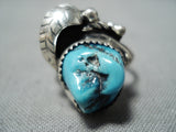 Stunning Vintage Native American Navajo Sleeping Beauty Sterling Silver Ring-Nativo Arts